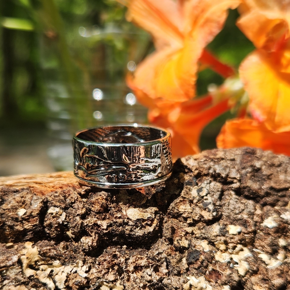 Half Dollar Ring, Sliver Ring, Men's Ring, Women Rings, Thumb Ring
